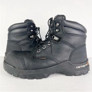 Carhartt Rugged 6" Flex Black Leather Waterproof Comp Toe ASTM Safety Work Boot